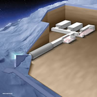 A graphic representation of the innards of the seed vault. Seed Vault 2